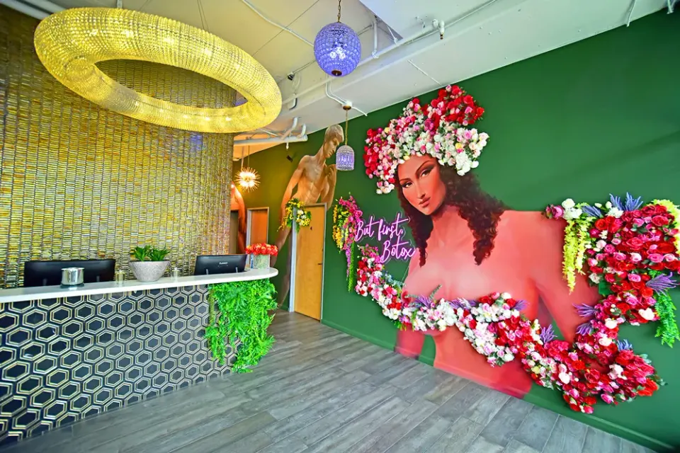 Reception lobby at Cienega Medical’s West Hollywood location.